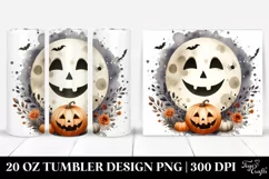 Simple Funny Halloween Full Moon Clipart 20 Oz Tumbler Product Image 1