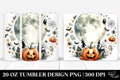 Watercolor Full Moon Clipart, Transparent 20 Oz Tumbler Product Image 1