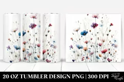 Centered Tall Wild Flowers | 20 Oz Tumbler Product Image 1