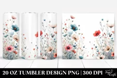 Centered Tall Wild Flowers | 20 Oz Tumbler Product Image 1
