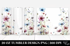 Centered Tall Wild Flowers | 20 Oz Tumbler Product Image 1