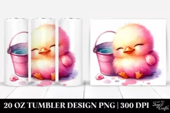 Sleeping Baby Duck in Bubbly Bucket Tumbler Product Image 1