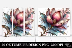 Shiny Magnolia with Metallic Insertions Tumbler Product Image 1