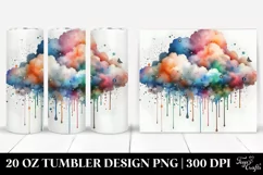 Colorful Cloud Metalic Insertions | 20 oz Tumbler Product Image 1