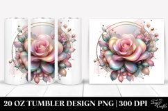 Shiny Rose Abstract Design, 20 Oz Tumbler Product Image 1