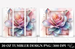 Shiny Rose Abstract Design, 20 Oz Tumbler Product Image 1