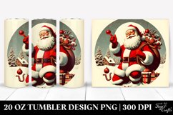 Retro Christmas Santa Clipart, High-Res 20 Oz Tumbler Product Image 1
