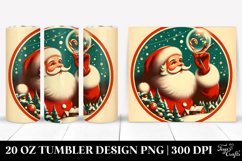 Retro Santa Christmas Clipart 20 Oz Tumbler Product Image 1