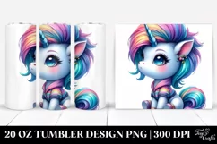 Vibrant Baby Unicorn Clipart Product Image 1