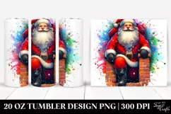 Santa Coming Down the Chimney | 20 oz Tumbler Product Image 1