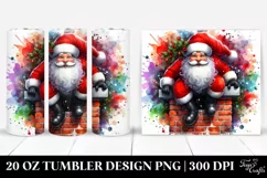 Santa Through The Chimney | 20 oz Tumbler Product Image 1