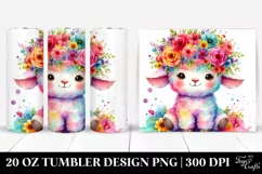Lamb Flower Crown | 20 oz Tumbler Product Image 1