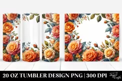 Colorful Orange Roses Frame | 20 oz Tumbler Product Image 1