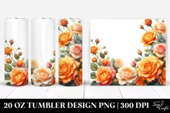 Colorful Orange Roses Frame | 20 oz Tumbler Product Image 1