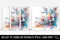 Abstract Pastel Orchid, Transparent 20 Oz Tumbler Product Image 1