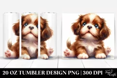 Cute Baby Brittany Watercolor Tumbler Product Image 1