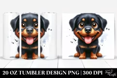 Funny Rottweiler Big Eyes Tumbler Product Image 1