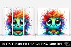 Colorful Baby Turtle with Crazy Eyes | 20 Oz Tumbler Product Image 1