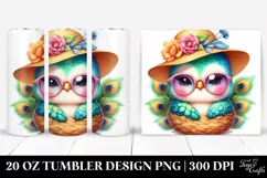 Cute Baby Peacock with Sun es | 20 Oz Tumbler Product Image 1