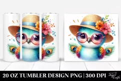 cute Baby Peacock Sun es Sun Hat Tumbler Product Image 1