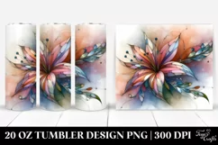 Stained Lily Flower Summer 20 Oz Tumbler Product Image 1