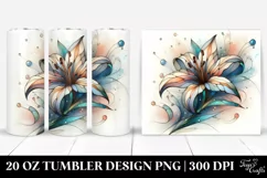 Stained Lily Flower Summer 20 Oz Tumbler Product Image 1