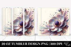 Abstract Pastel Glossy Anemone, Transparent 20 Oz Tumbler Product Image 1