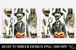 Watercolor Undead Clipart, Transparent 20 Oz Tumbler Product Image 1
