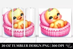 Resting Baby Duck on Children Bed Tumbler Product Image 1