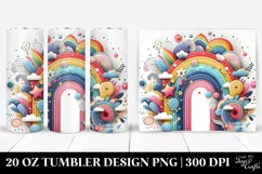 Whimsical Colorful Rainbow | 20 oz Tumbler Product Image 1
