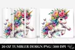 Cute Baby Unicorn Running Tumbler Product Image 1