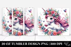 Cute Baby Unicorn Running Tumbler Product Image 1