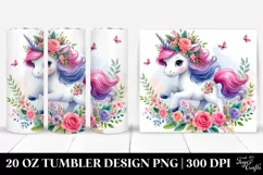 Cute Baby Unicorn Running Tumbler Product Image 1