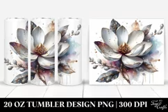 Shiny Magnolia with Metallic Insertions Tumbler Product Image 1