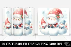 Snowy Santa and Gnomes | 20 oz Tumbler Product Image 1
