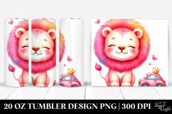 20 Oz Tumbler Sublimation | Cute Baby Lion Sleeping in Baby Product Image 1