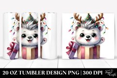 Polar Bear with Christmas Lights PNG Product Image 1
