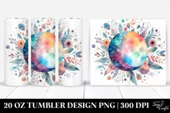 Colorful Watercolor Whimsical Pastel Moon Tumbler Product Image 1