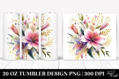 Vibrant Lily Tumbler Design | 20 oz Tumbler Product Image 1
