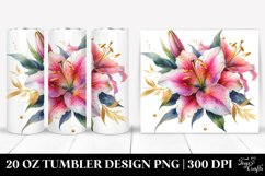 Vibrant Lily Tumbler Design | 20 oz Tumbler Product Image 1