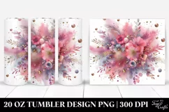 Colorful Pinkish Metallic Splash | 20 Oz Tumbler Product Image 1
