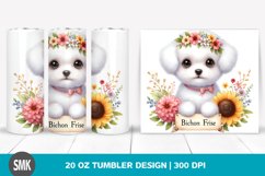 Watercolor Cute Baby Bichon Frise | 20 oz Tumbler Product Image 1