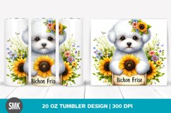 Watercolor Cute Baby Bichon Frise | 20 oz Tumbler Product Image 1