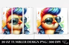 Cool Chicken with Cool Haircut PNG Product Image 1