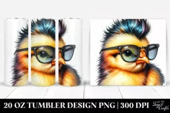 Funny Baby Chicken with Cool Haircut, Transparent PNG Product Image 1