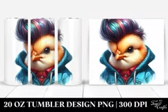 Cool Chicken with Cool Haircut PNG Product Image 1