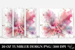 Colorful Pinkish Metallic Splash | 20 Oz Tumbler Product Image 1