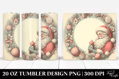 Simple Vintage Christmas Santa Clipart, High-Res 20 Oz Product Image 1