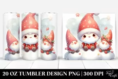 Snowy Santa and Gnomes | 20 oz Tumbler Product Image 1