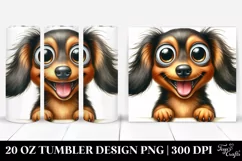 Crazy Dachshund Watercolor | 20 Oz Tumbler Product Image 1